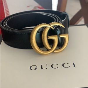 Black & Gold Gucci Belt